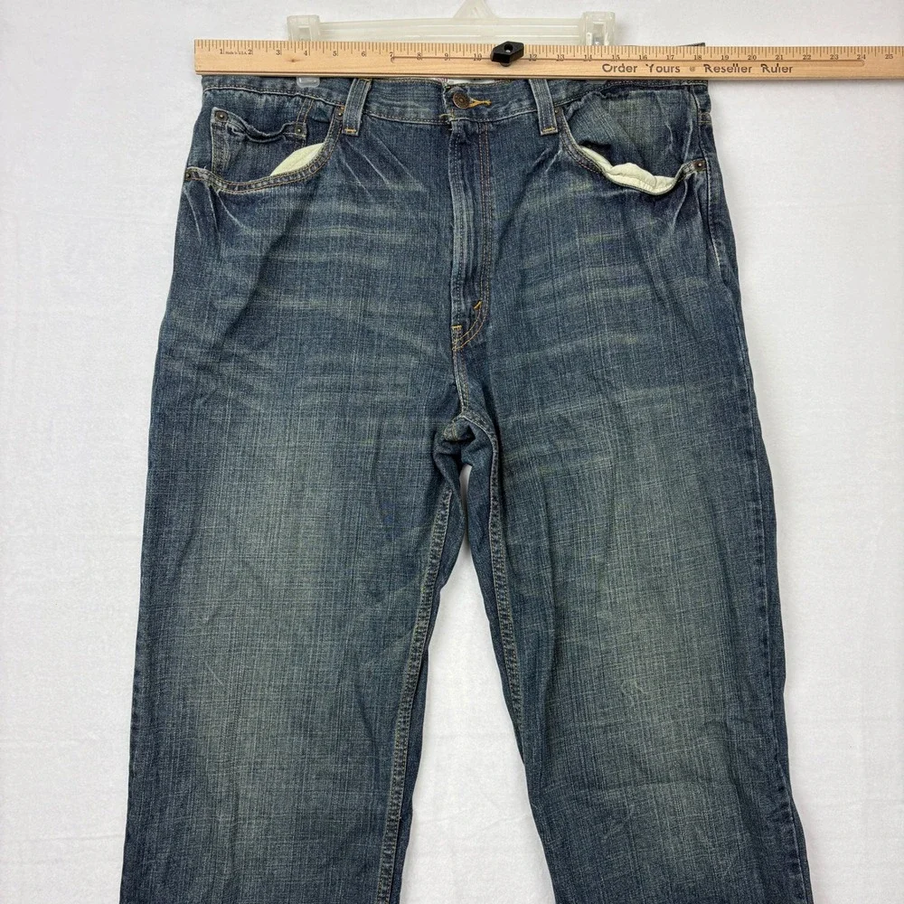 Levis 550 Relaxed Fit Jeans Mens 38x32 Dark Wash Blue Denim 100% Cotton N4